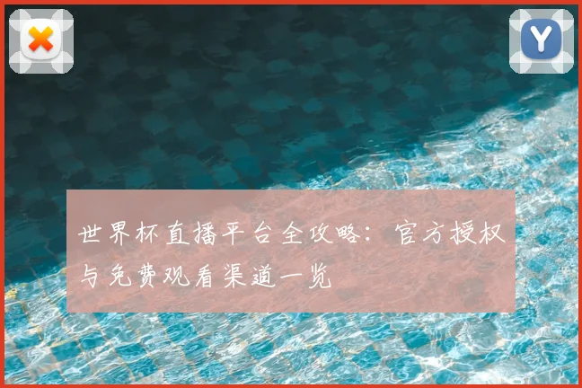 世界杯直播平台全攻略：官方授权与免费观看渠道一览